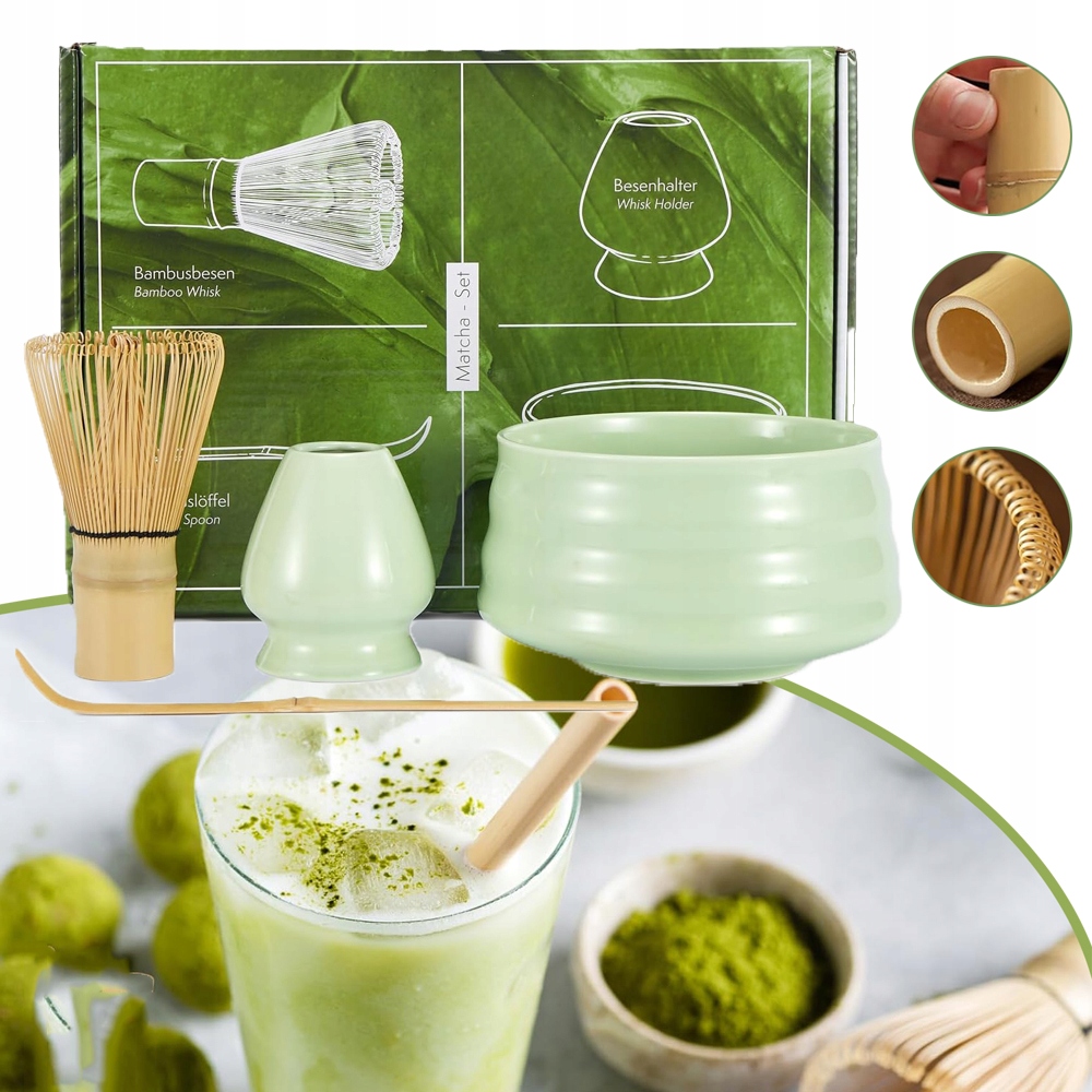 Sada Na Čaj Matcha, 4-DÍLNÁ Miska Na Matcha, Šlehací Metla Na Matcha