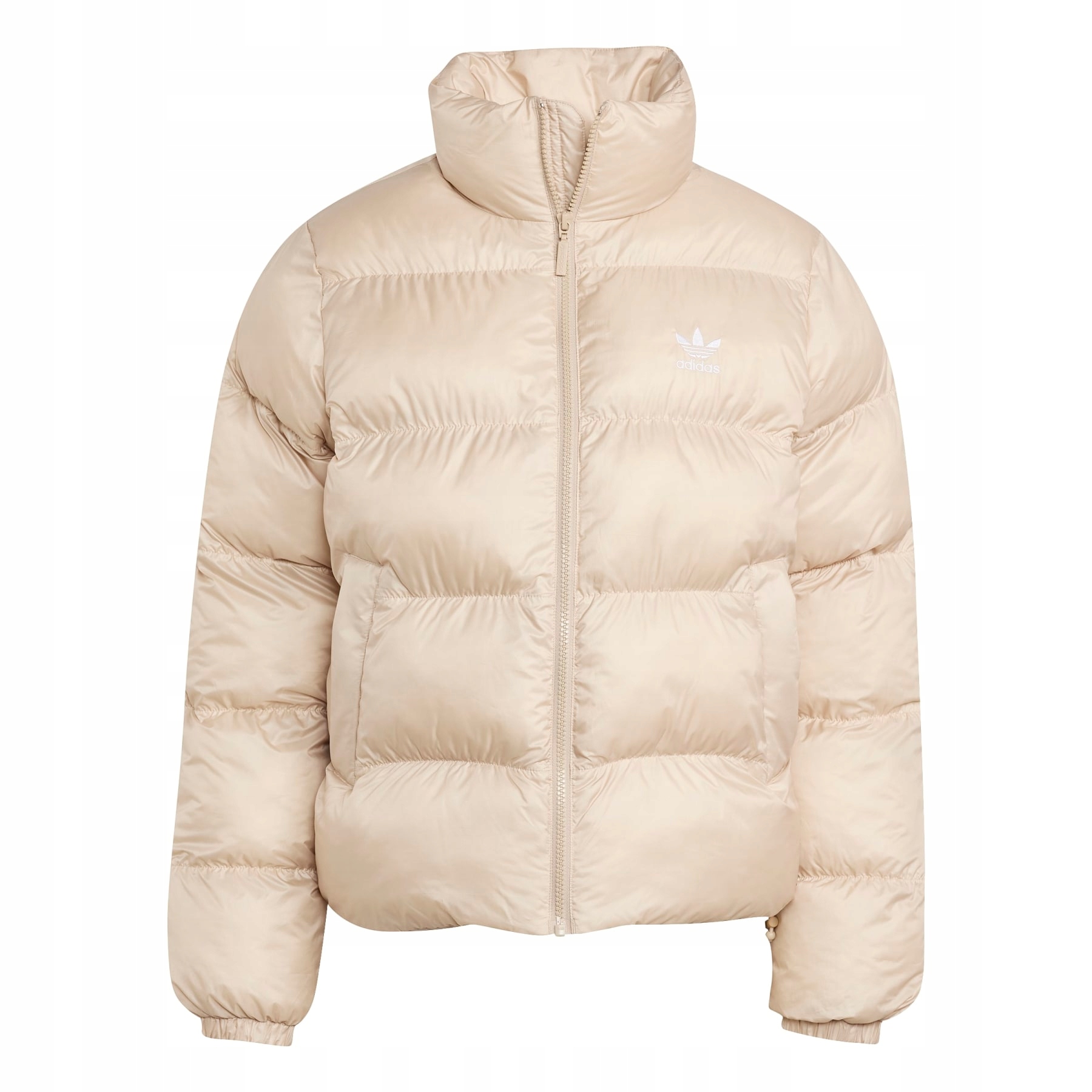 Dámská péřová bunda adidas Short Puffer béžová JX2947 velikost Xs