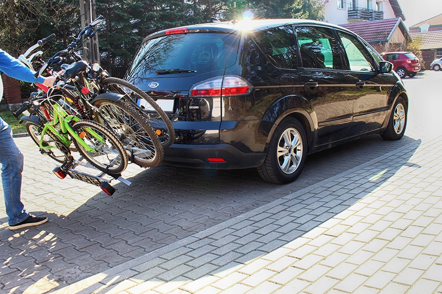 PLATFORMA ROWEROWA BAGAŻNIK NA HAK 3 ROWERY UCHYŁ do 75KG ZAMYKANY Model Tytan Plus 3