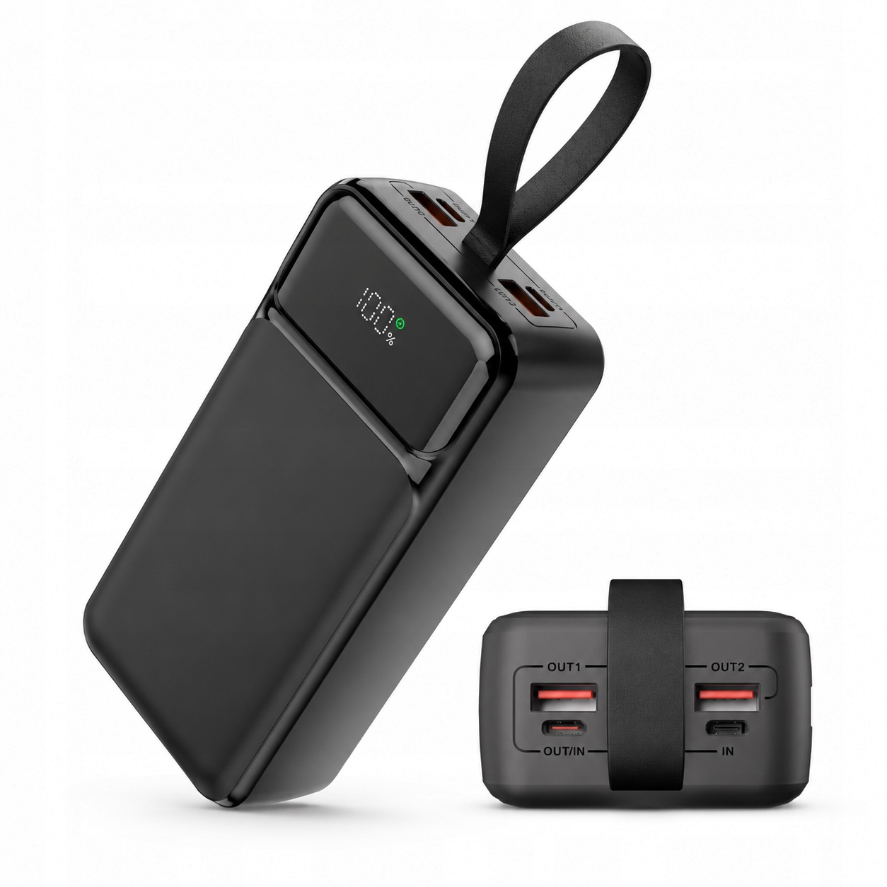 Moonx MP06 Power Bank 30000mAh Pd 65W QC3.0 22.5W Czarny|Kabel w zestawie