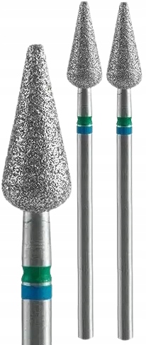 2 kusy Diamantová fréza Hruška Modro-zelená Průměr 5 mm Staleks