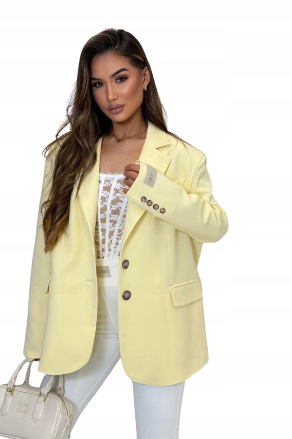 Sako dlouhé oversize sako Candy Millagro, žluté