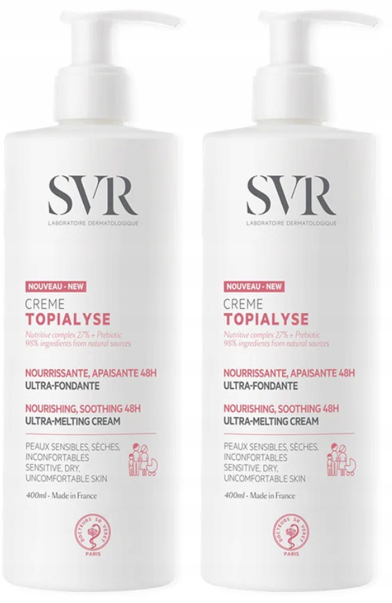 Svr Topialyse krem do ciała skóra wrażliwa 2x400 ml