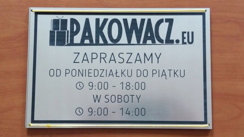 Szyld tabliczka informacyjna 30x20cm srebrna Marka Colop