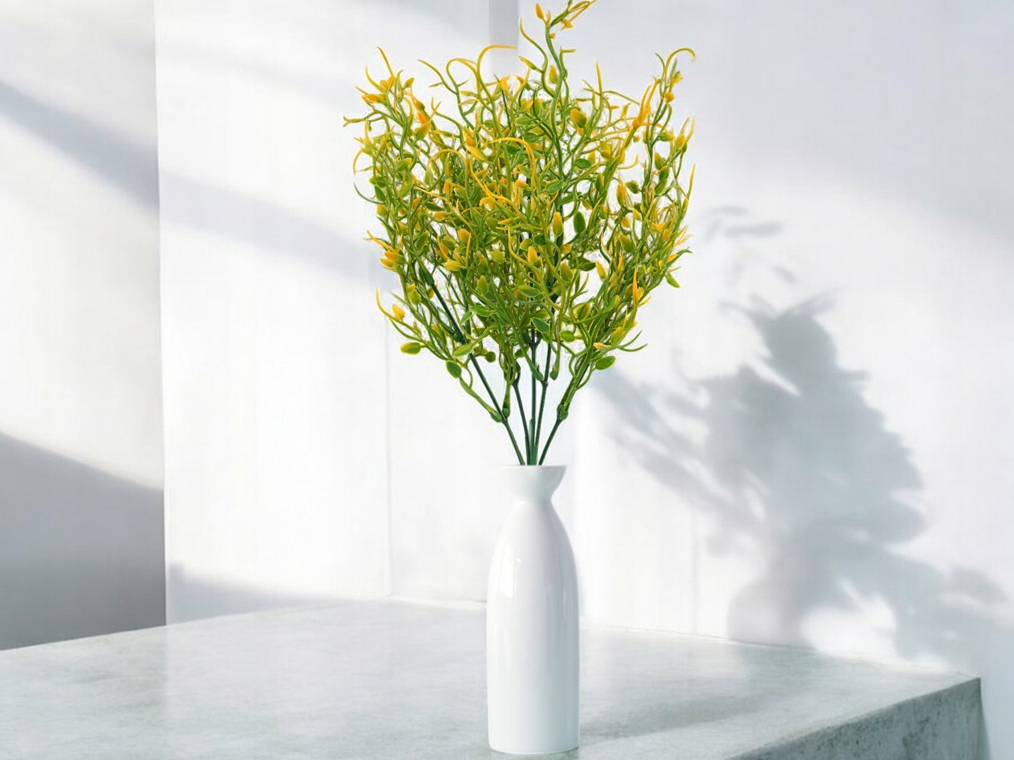 SZTUCZNA GAŁĄZKA RUSKUS 39cm ŻÓŁTA WYPEŁNIACZ DODATEK DO STROIKÓW POMNIK Typ inny