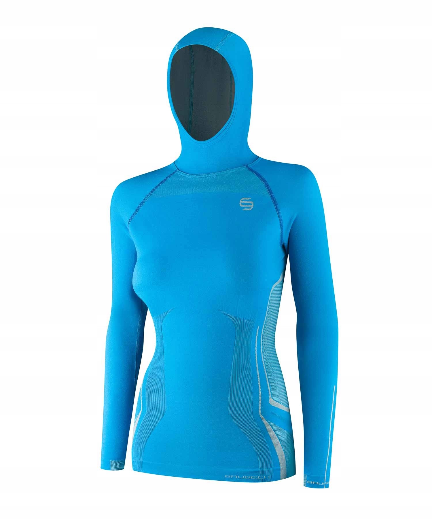 Damska bluza sportowa z kapturem Brubeck lazurowy XL