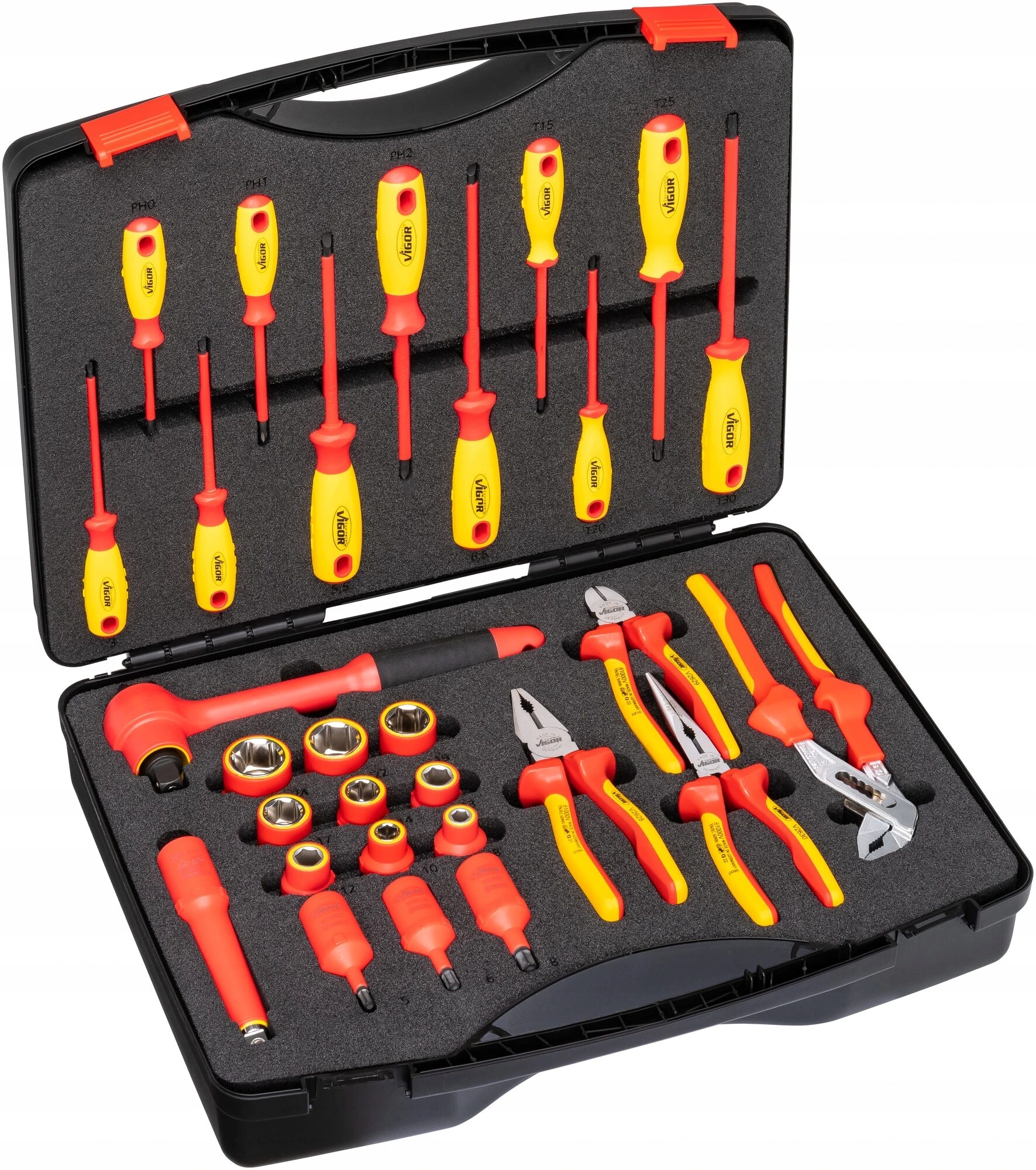 Vigor V5632, Súprava náradia Vde 1/2" (12,5 mm) 29dielna