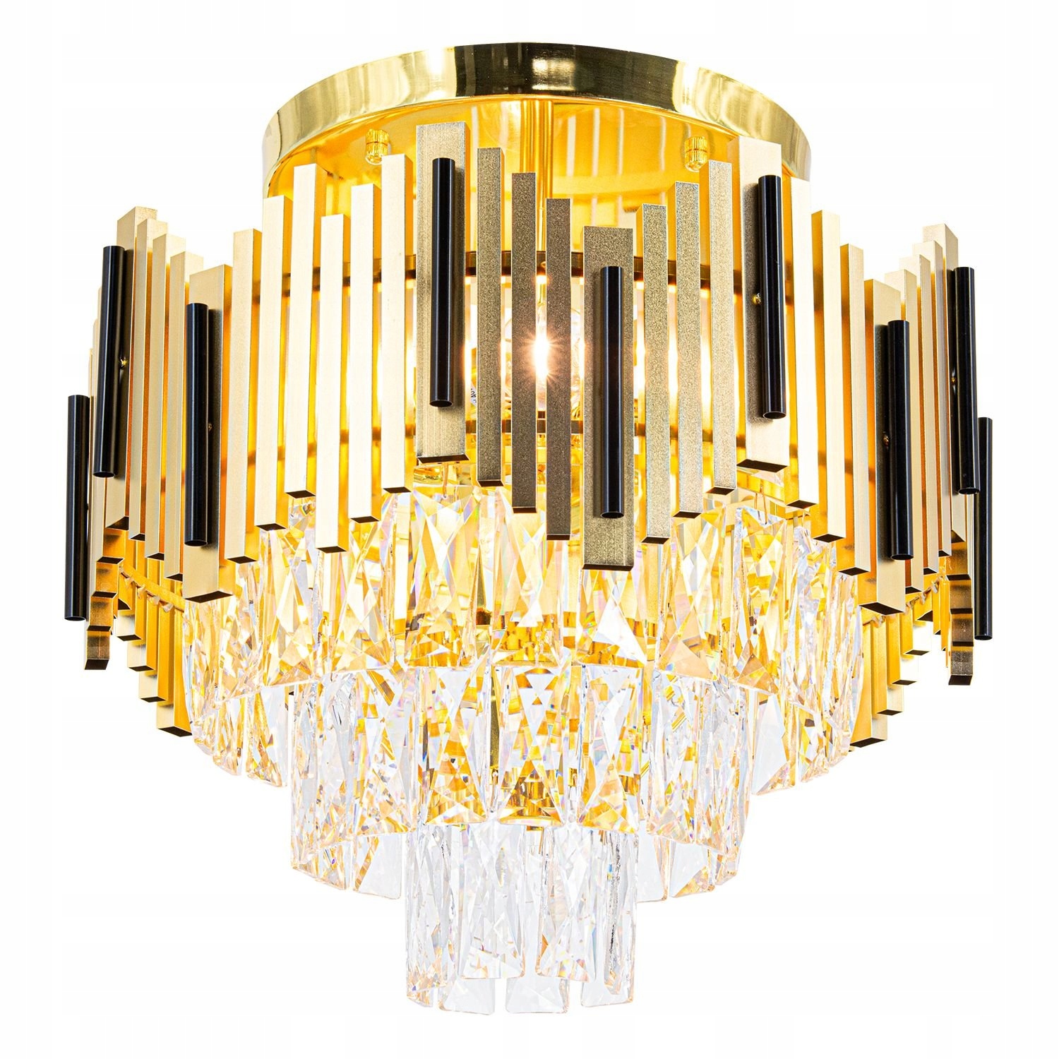 Kryštálová stropná lampa Belize Tr Bl Elem