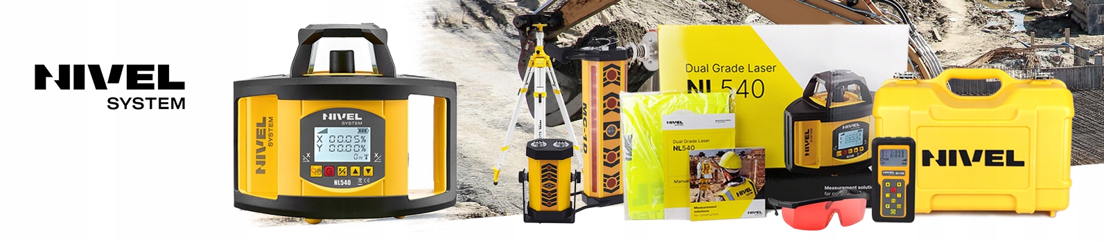 Niwelator laserowy Nivel System NL540 DIGITAL Stopień ochrony IP54