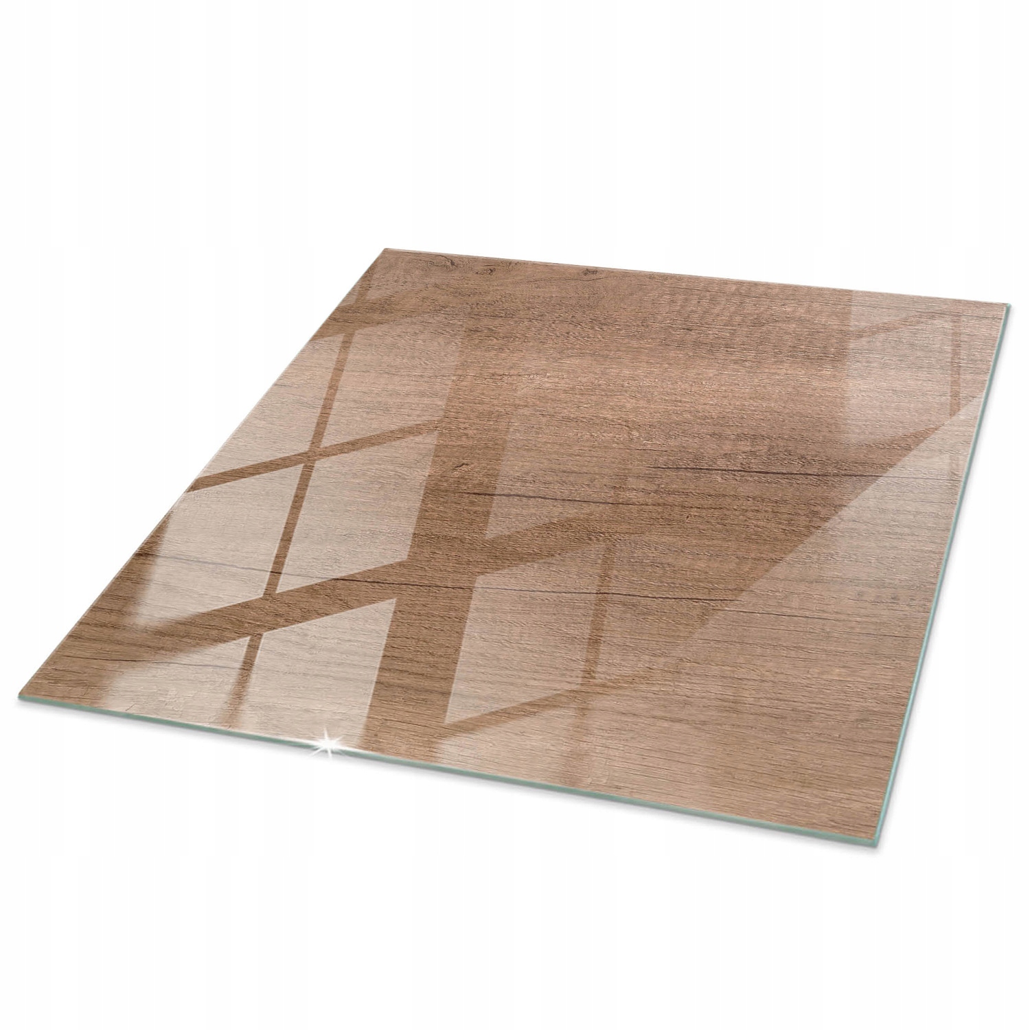 Dekoratívna stolová doska Tvrdené Sklo Prírodný vzor dreva 60x60 cm
