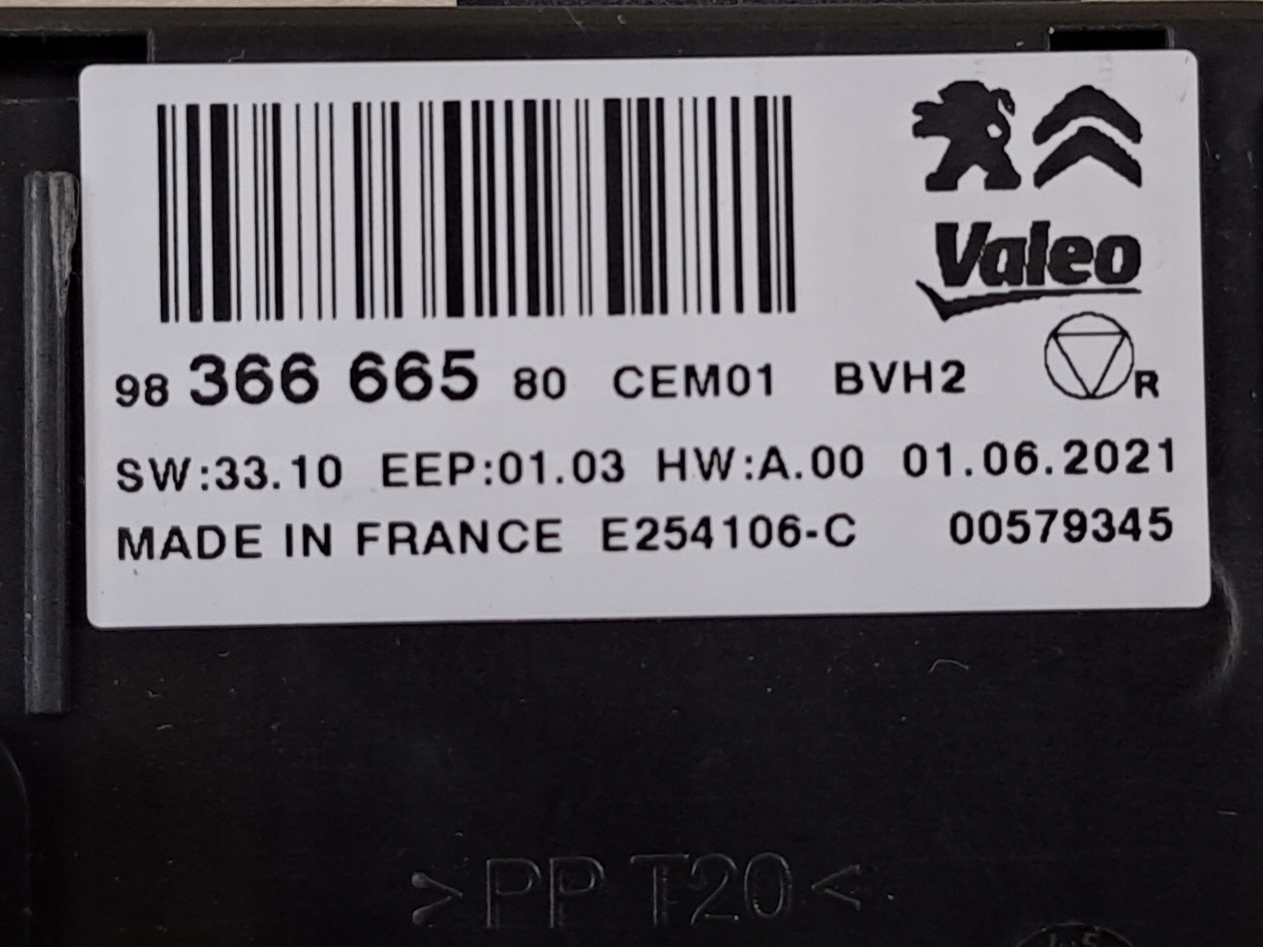 OPEL CORSA F 21r module control unit of the air conditioning