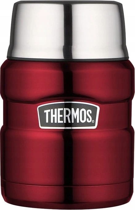 Thermos Termoska na jídlo se skládácí lžící a šálkem červená 470 ml