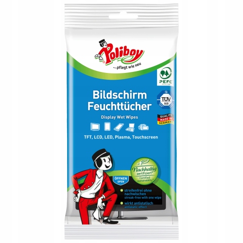 

Poliboy Bildschirm Feuchttucher Chusteczki 30szt