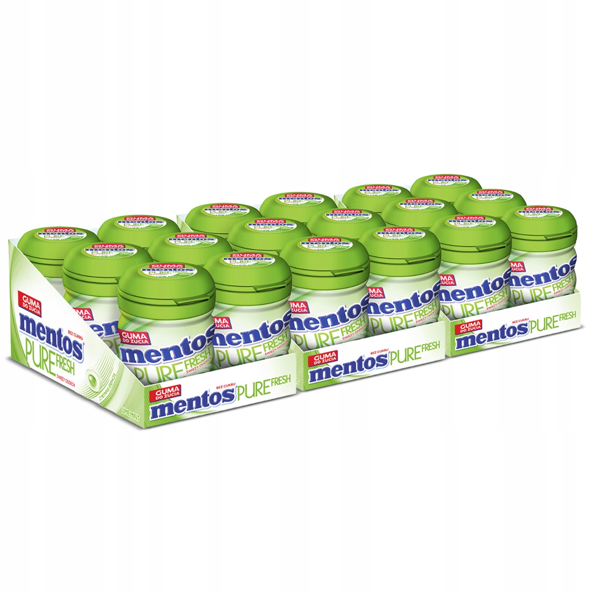 Mentos Pure Fresh guma do żucia bez cukru drażetki Lime limonka 18x60g