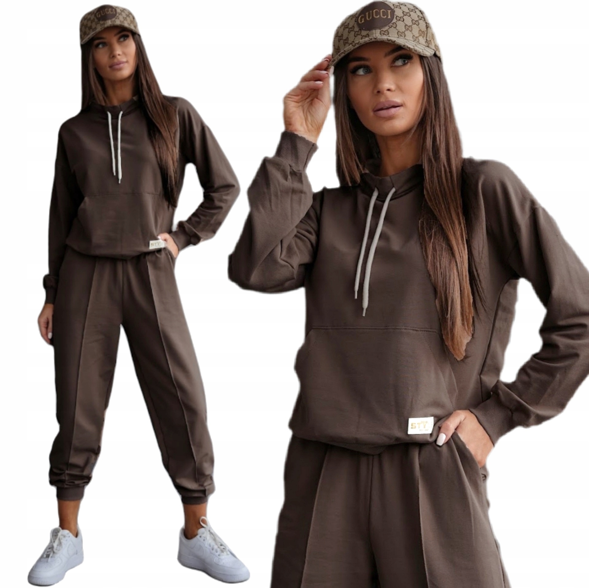 Dres Damski Bawełniany Komplet Dresowy Bluza Kangurka Pl Premium S