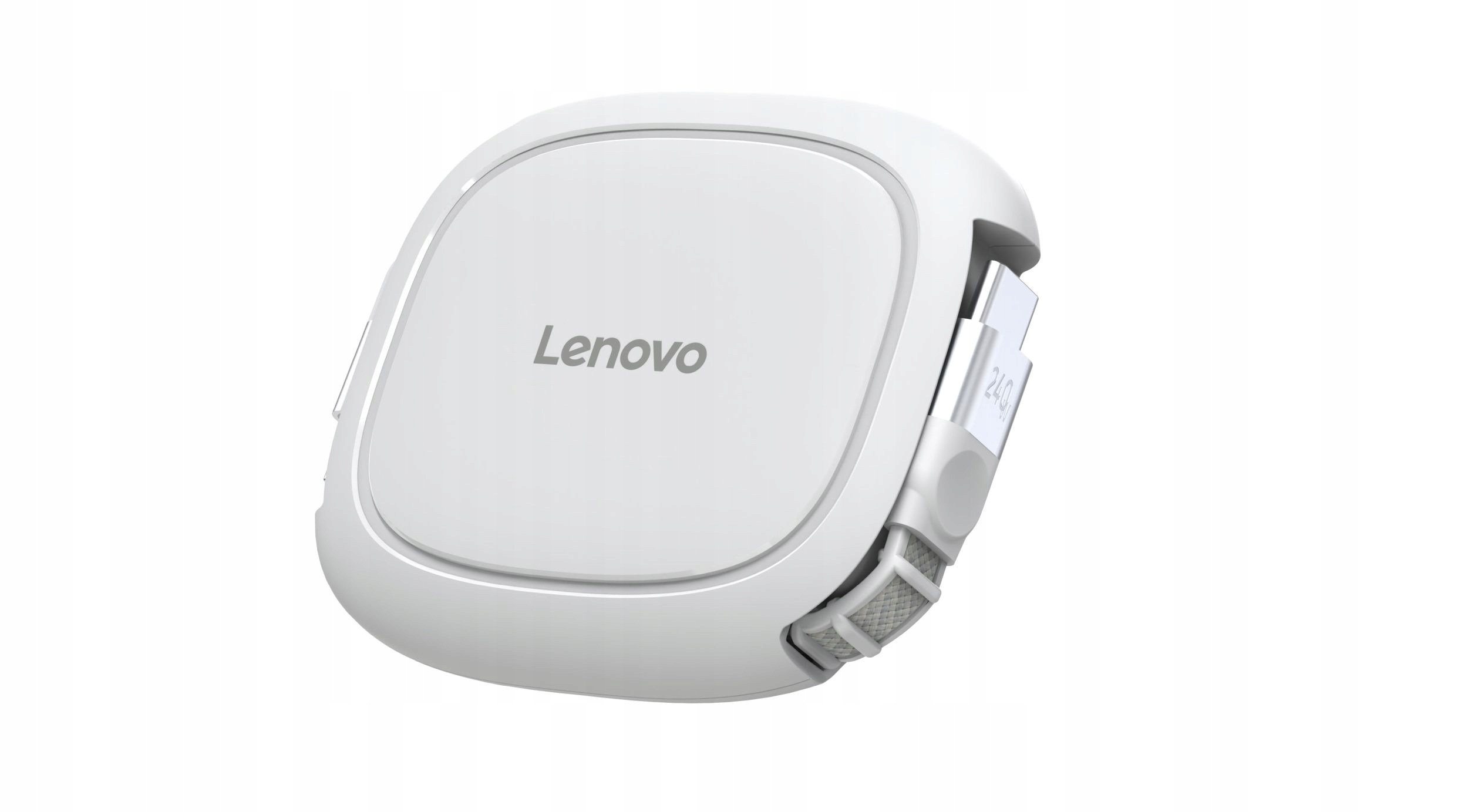 Zwijany kabel Usb-c-usb-c Lenovo 240 W, 1,2 m, biały