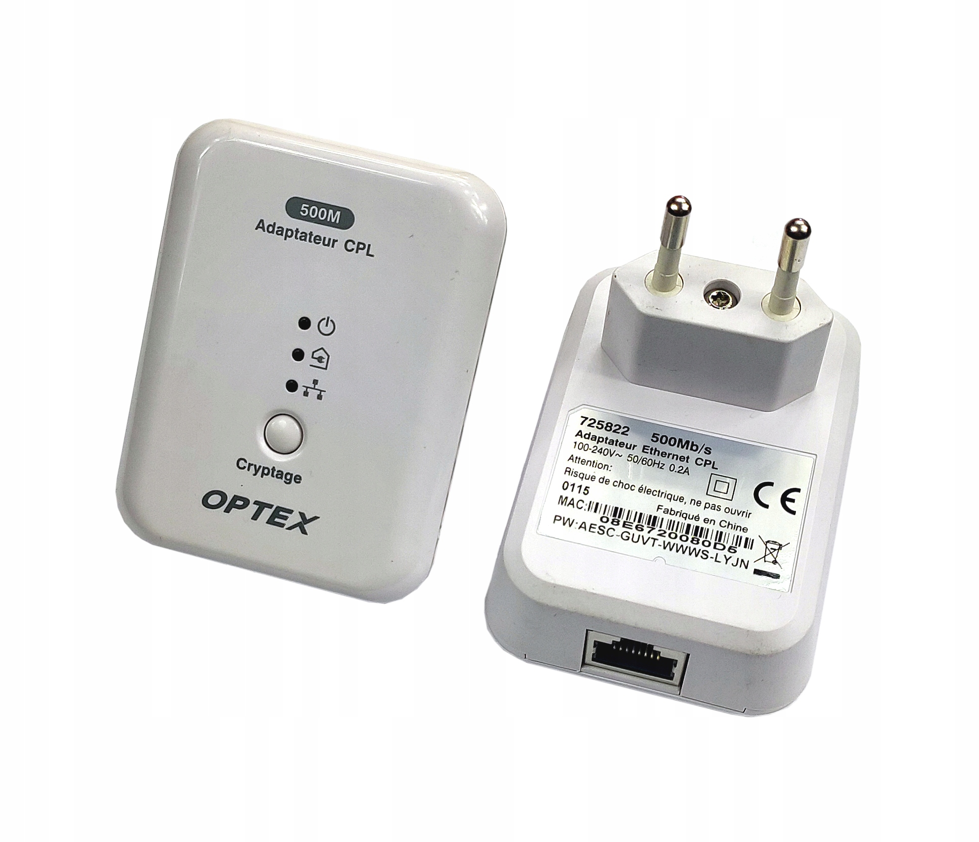 Optex 725822 CPL 500Mbps Powerline DLAN PLC #Ł