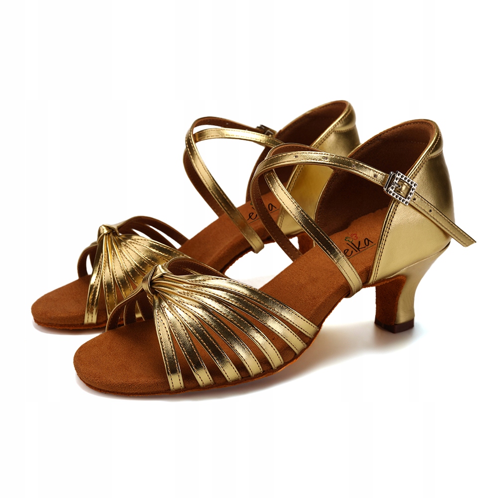 Taneční Boty Taneční Lesklé Zlaté 5,5 cm