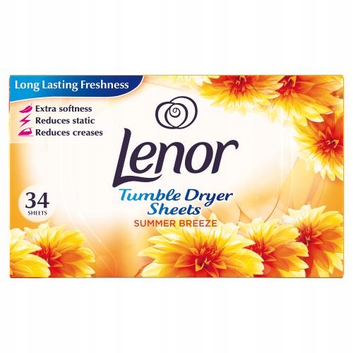 Levně Lenor Vonné ubrousky do sušičky 34 ks Summer Breeze