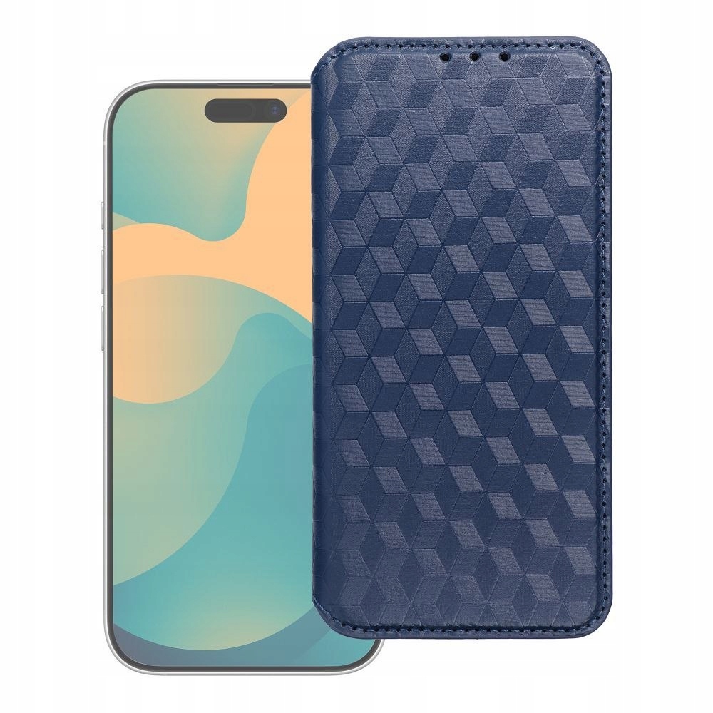 Etui z klapką na Samsung A57 Cubic Book niebieskie
