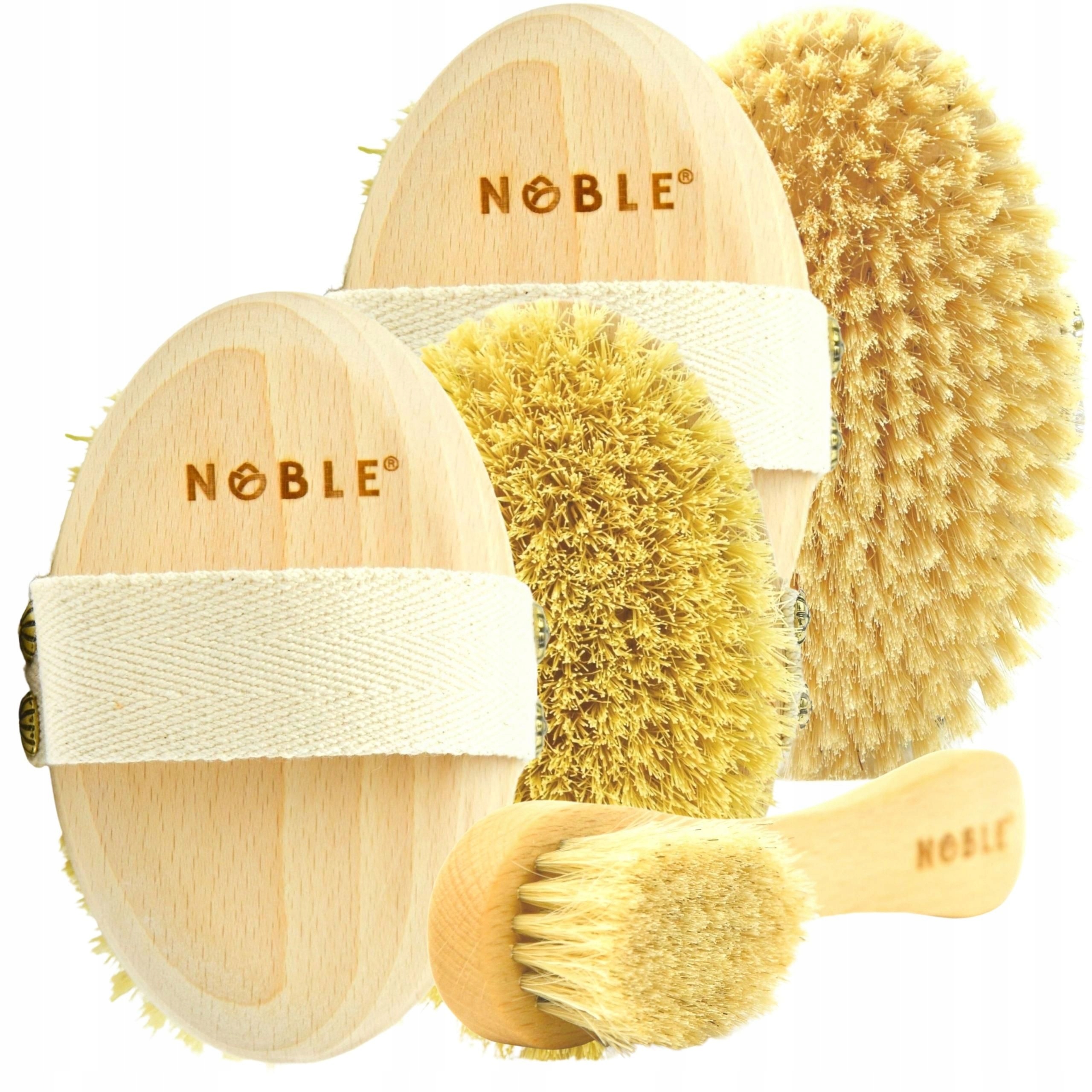 3x Kartáč na masáž těla obličeje na sucho Anticelulitidní Jemný Noble