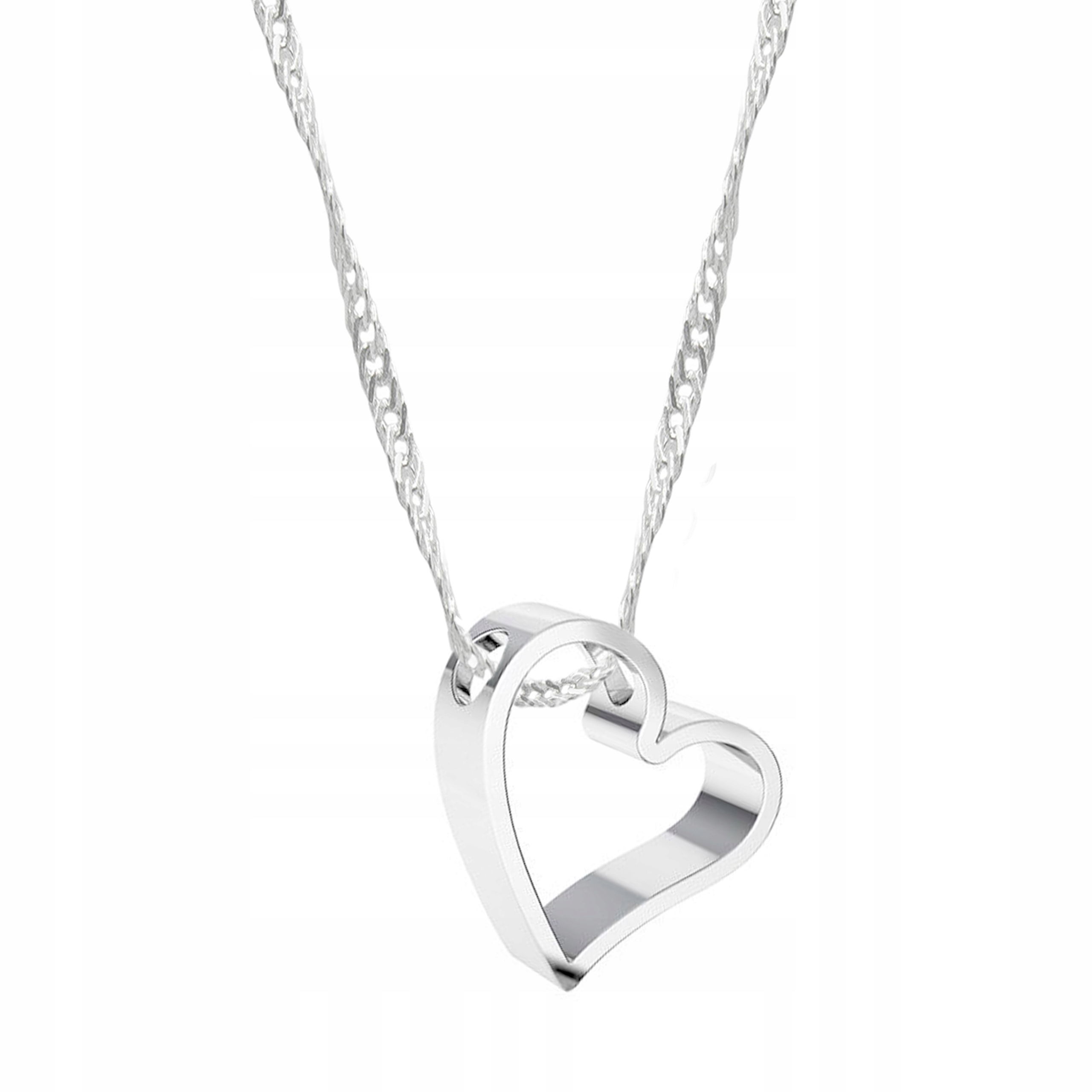 Stříbrný řetízek náhrdelník 925 Srdce Srdíčko