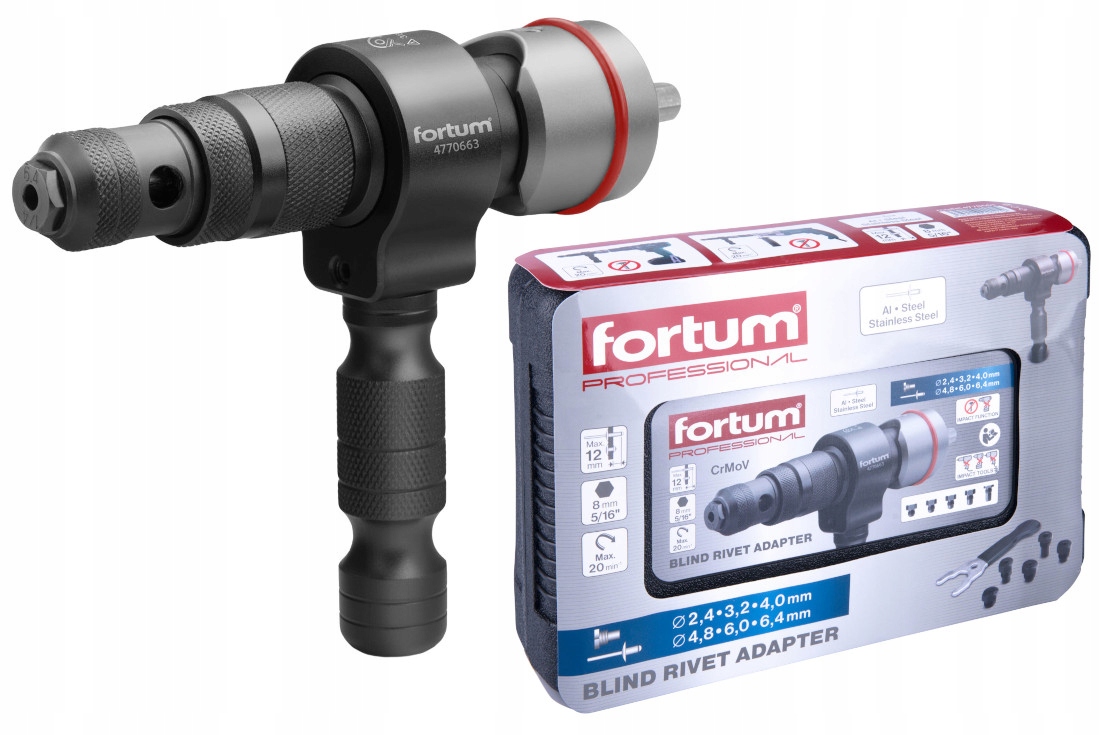 

Nitownica Do Nitów Adapter Na Wkrętarkę 2,4-6,4mm