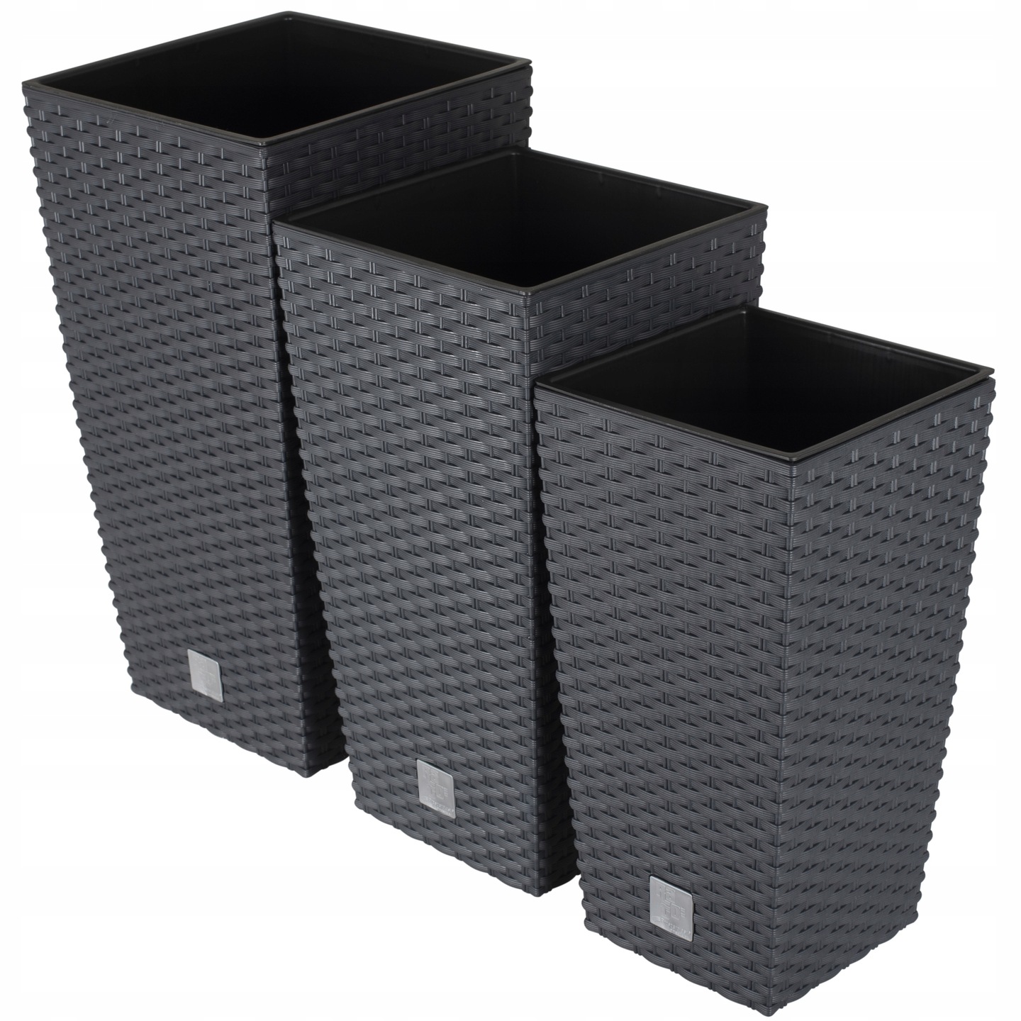 3x DUŻA DONICA OGRODOWA RATTANOWA DONICZKA RATTAN Średnica 24 cm