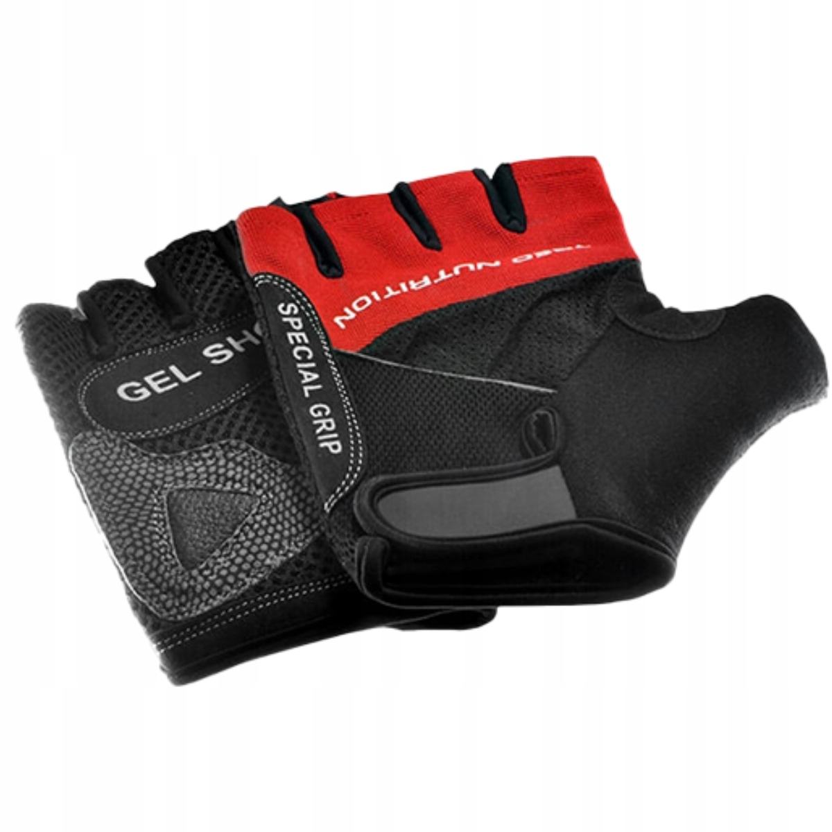 TREC RĘKAWICE GEL SHOCK RED Black