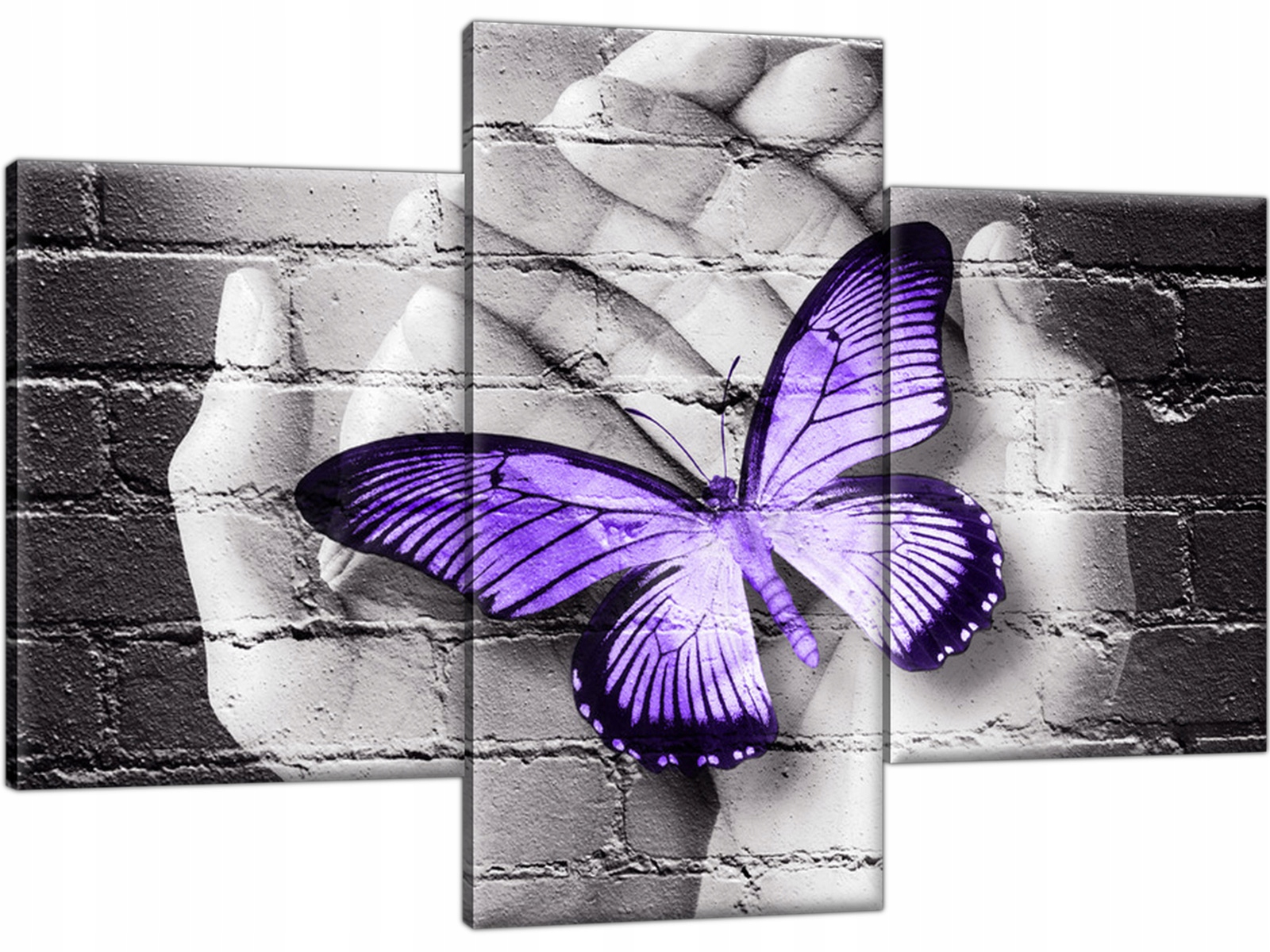 

Fioletowy Motyl Abstrakcja 90x60 Tryptyk Obraz