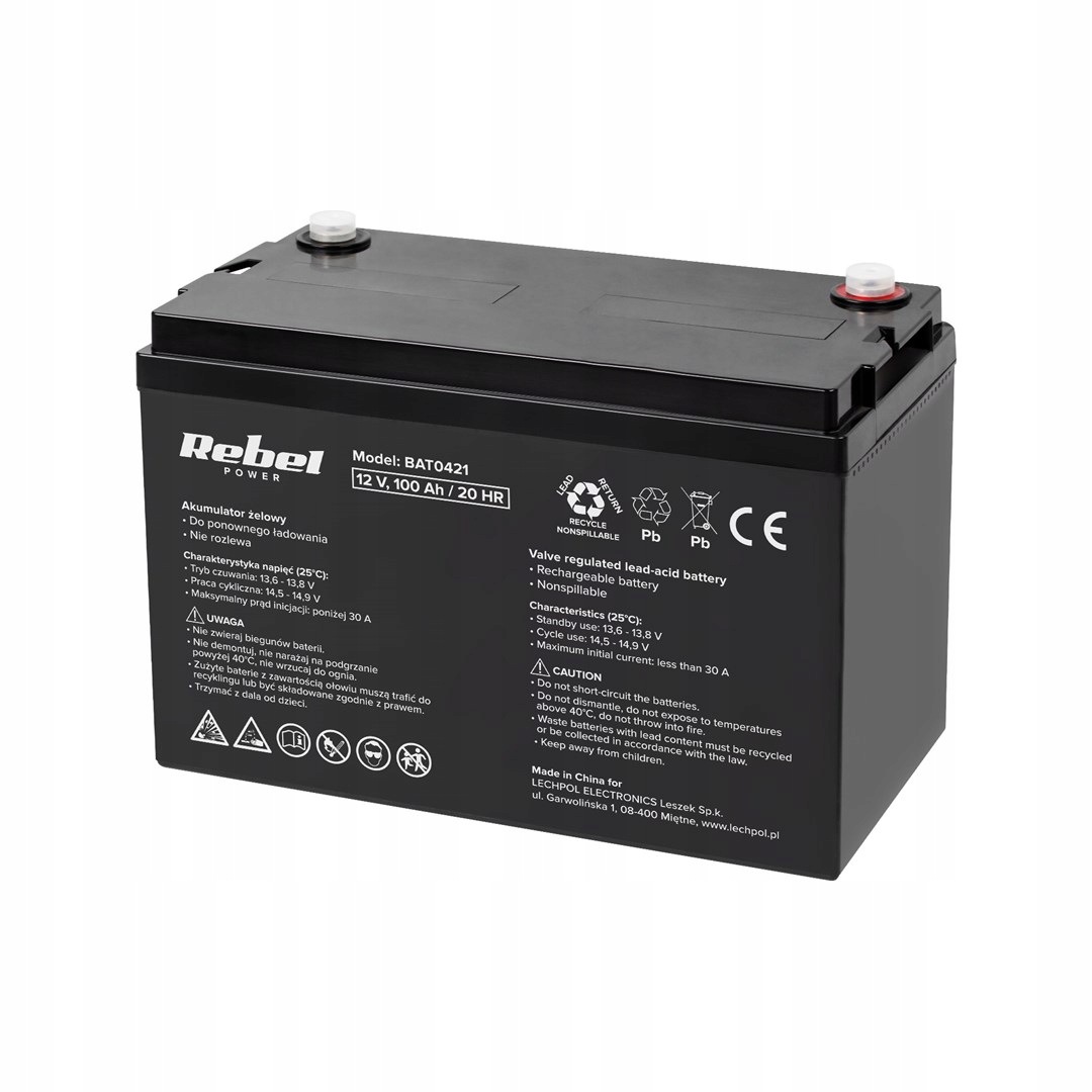 Gelový akumulátor Vrla Agm Rebel 12V 100Ah