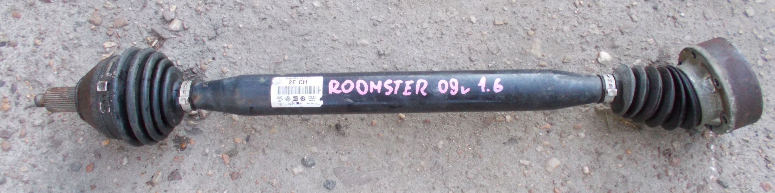 SKODA ROOMSTER 09R 1.6 D semi-axis right front 6Q0407272EC