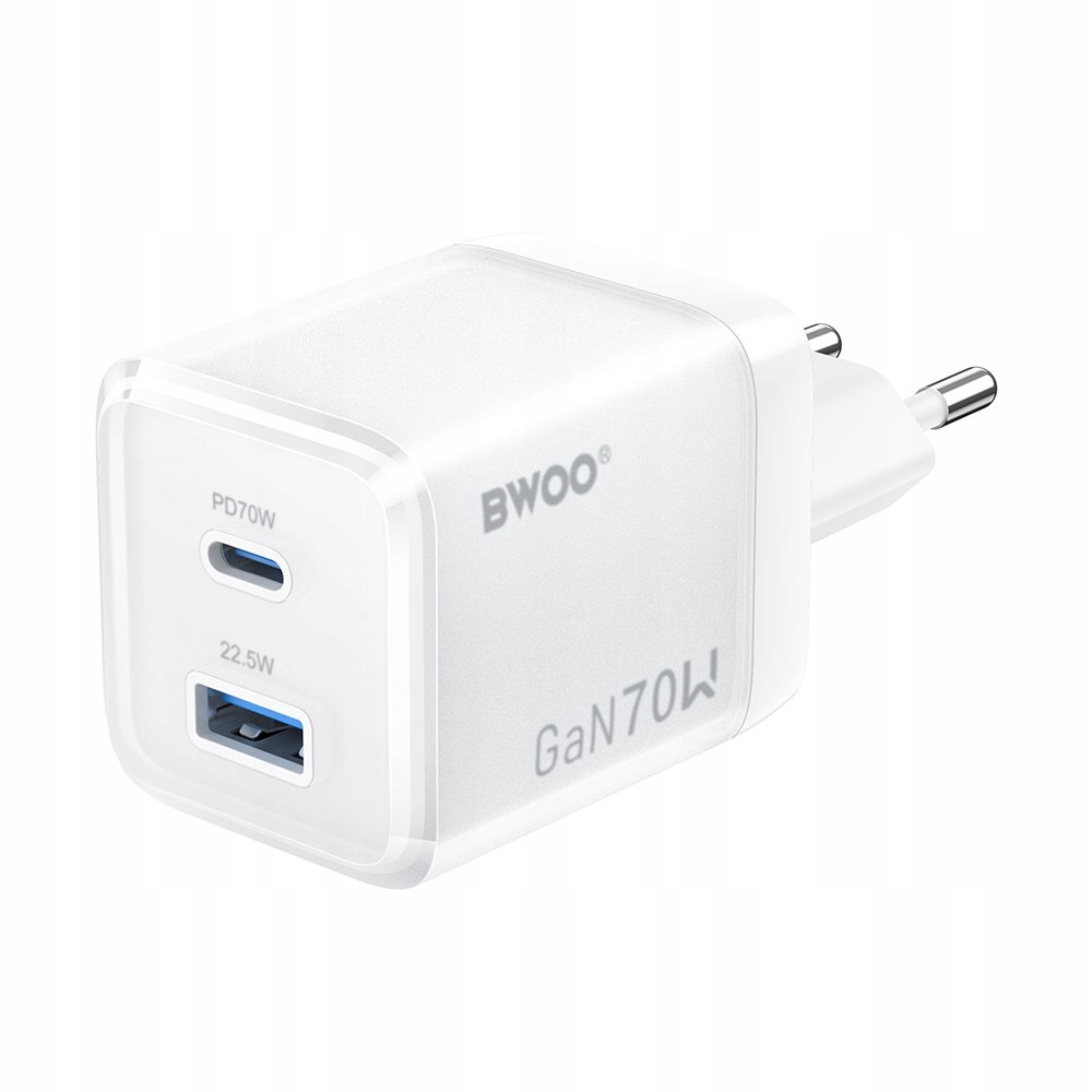 Bwoo ładowarka sieciowa GaN CDA224 Qc 70W 1 x Usb 1x Usb- C Bwoo