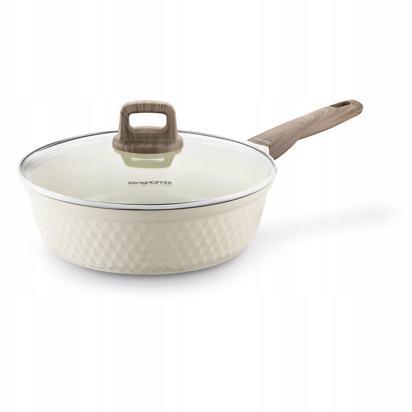 Patelnia Indukcja z Powłoką Ceramiczną Kremowa Konighoffer Rosti 28cm