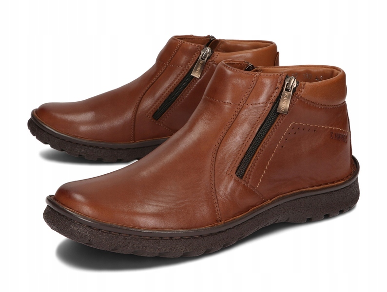 BUTY ZIMOWE MĘSKIE OCIEPLANE 130 JASNY BRĄZ 41 Kolekcja JESIEŃ ZIMA