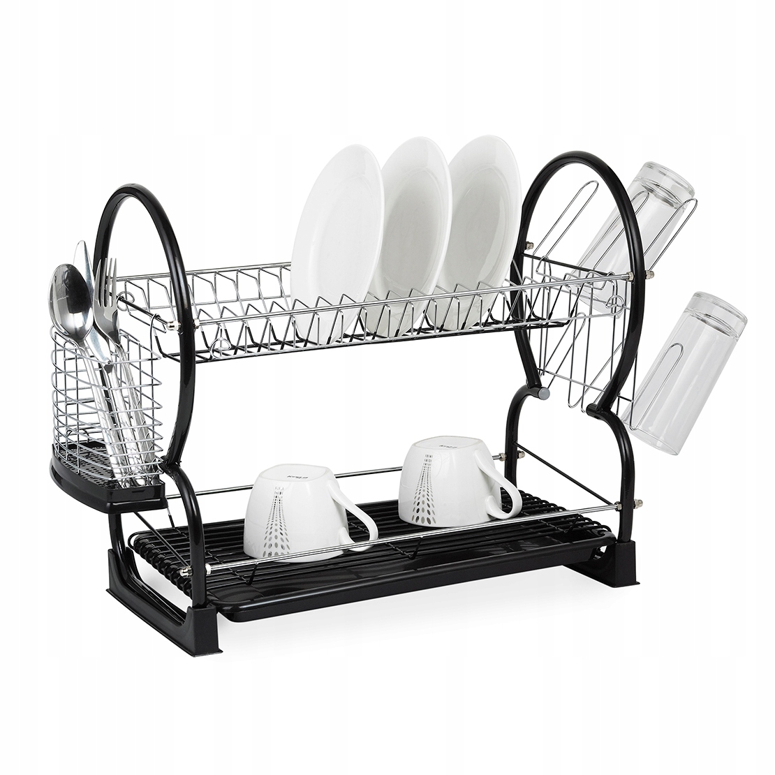 SUSZARKA DO NACZYŃ SZTUĆCE TALERZE STOJĄCA Z TACĄ OCIEKACZ Rodzaj ociekacz (suszarka)