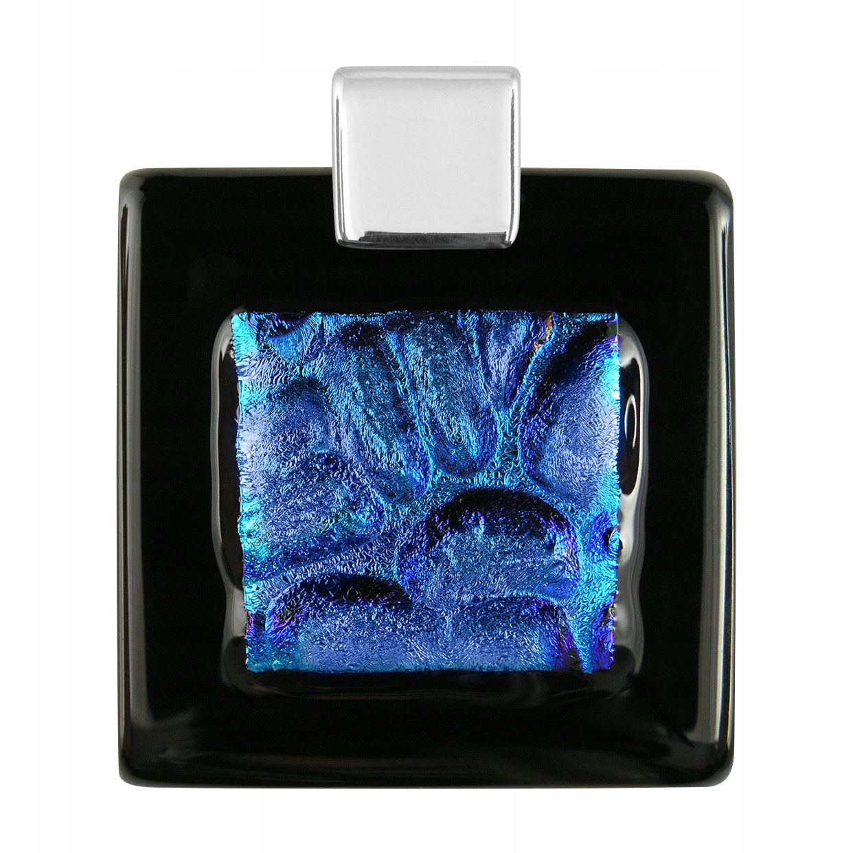 Dámský modrý přívěsek Harf sklo murano