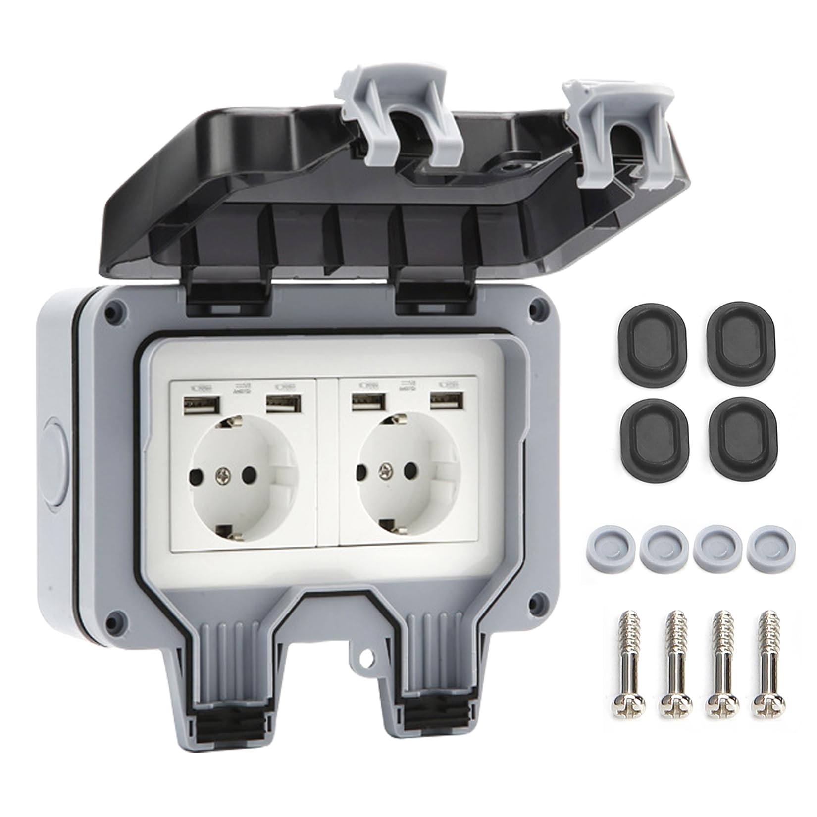 Dvojitá Venkovní Zahradní Zásuvka, Vodotěsná Elektrická Zásuvka