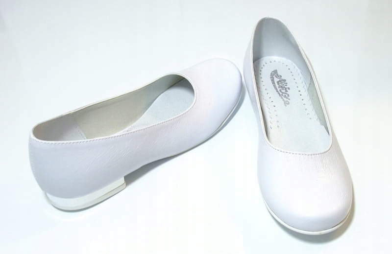 balerinki MIKO 810 r.36 białe,KOMUNIJNE Rozmiar 36