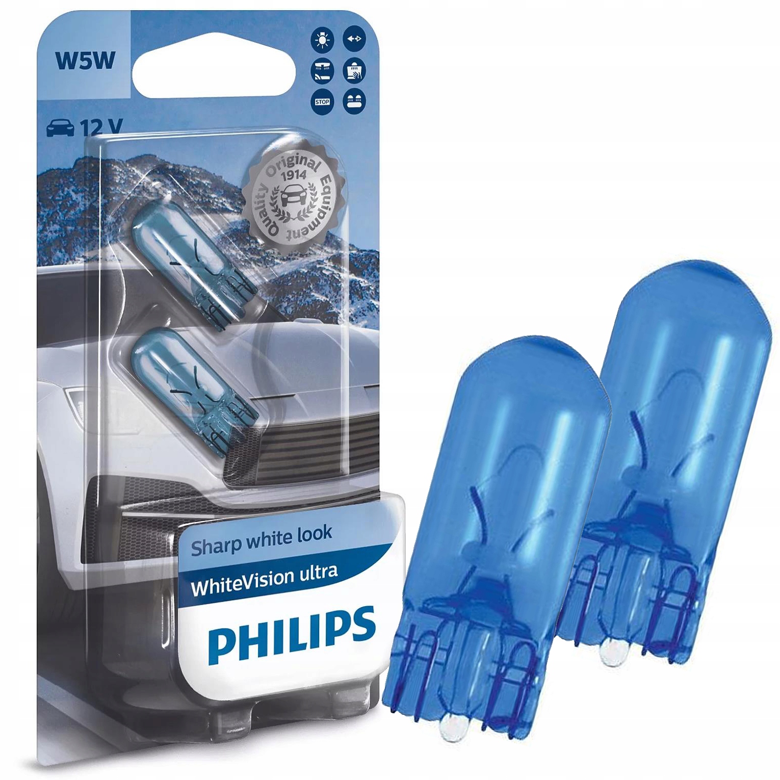 

Philips Żarówki W5W White Vision Ultra Postojówki