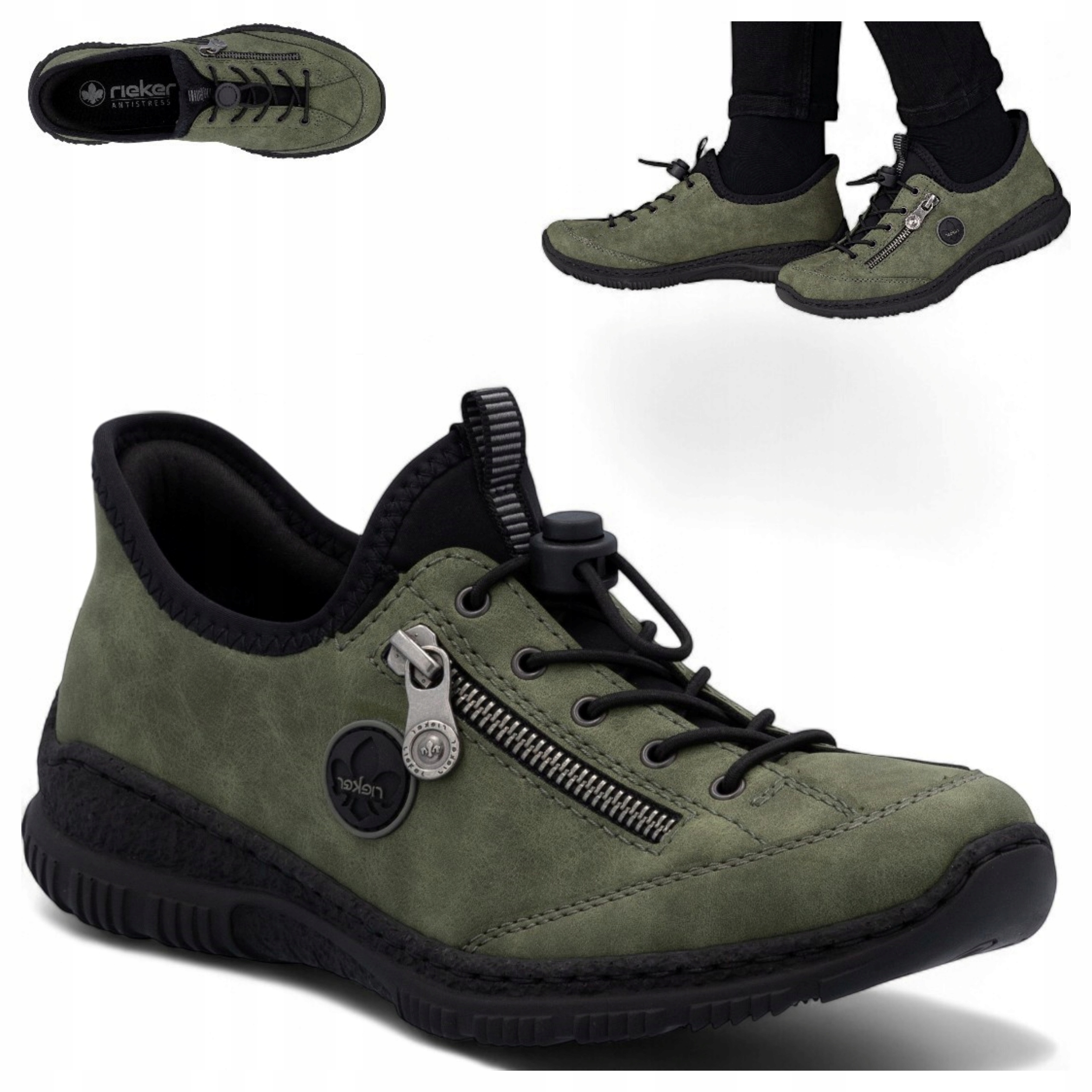 Rieker 37 Dámské sportovní tenisky Pohodlné nazouvací polobotky Jarní módní