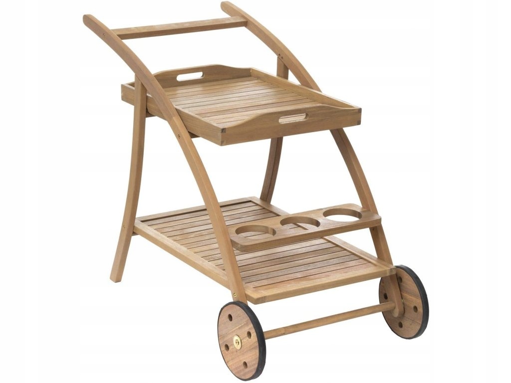 Záhradný barový stôl na kolieskach Tiwi, akáciové drevo