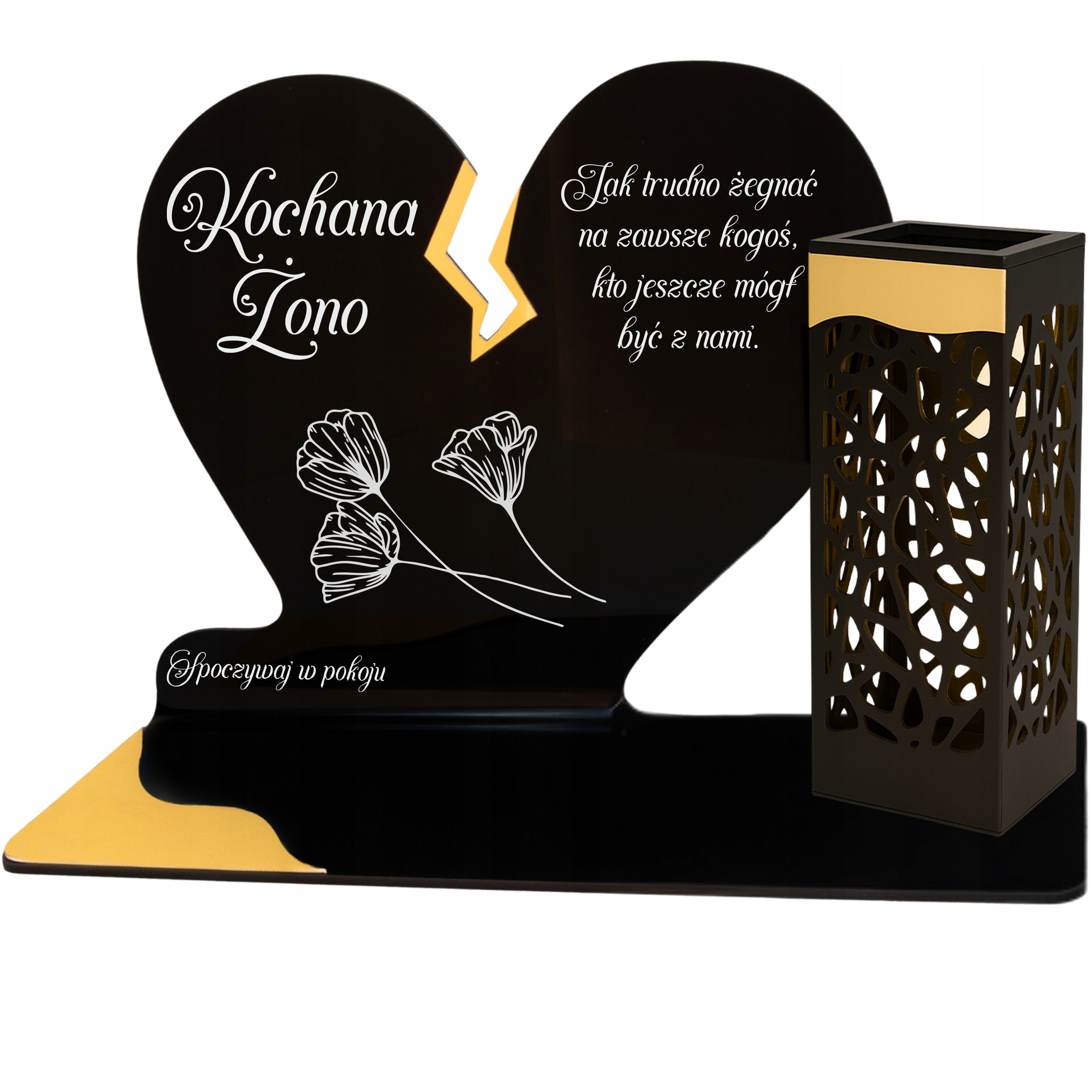 Hřbitovní Svíčka Pro Manželku Led Na Hrob Hřbitov Solární Lampička Náhrobní Zlatá