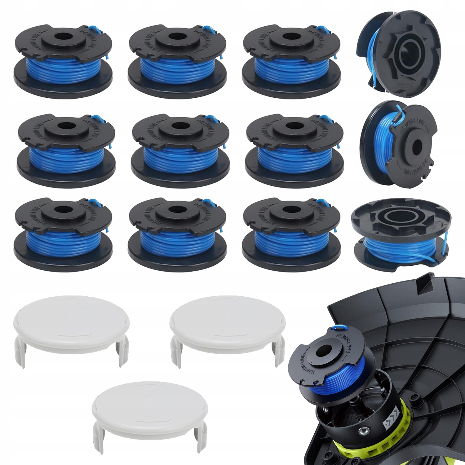 12X Żyłka kosy podkaszarki tnąca żyłkowa Do Ryobi Wytrzymała