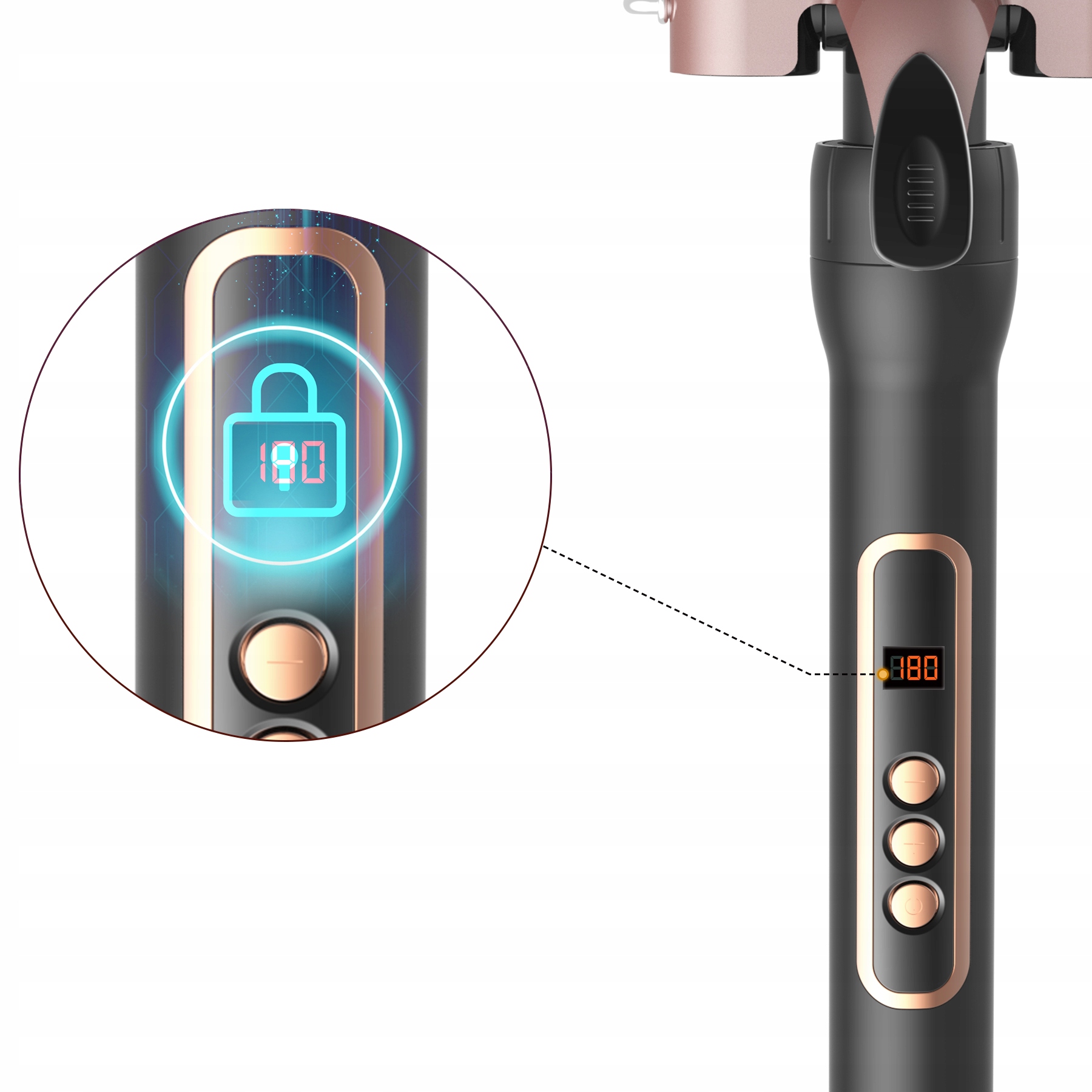 FALOWNICA DO STYLIZACJI WŁOSÓW LOKÓWKA WIELOFUNKCYJNA Ceramiczna 5w1 LCD Marka Forever Speed