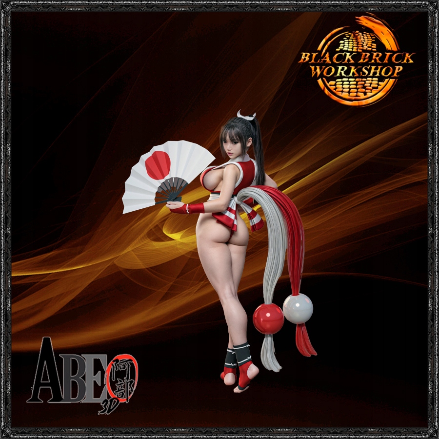 Mai Shiranui Nevymalovaná Abe 3D Měřítko 1/24 (75mm) (sfw) 3D tisk