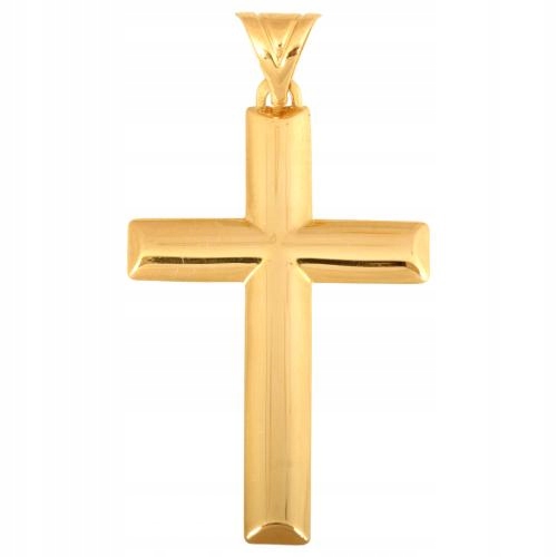 Velký zlatý křížek 585, elegantní dárek k na křtiny, 2.90 g