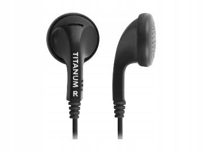 słuchawki douszne stereo czarne przewodowe złącze jack 3,5 mm TH108K Ti