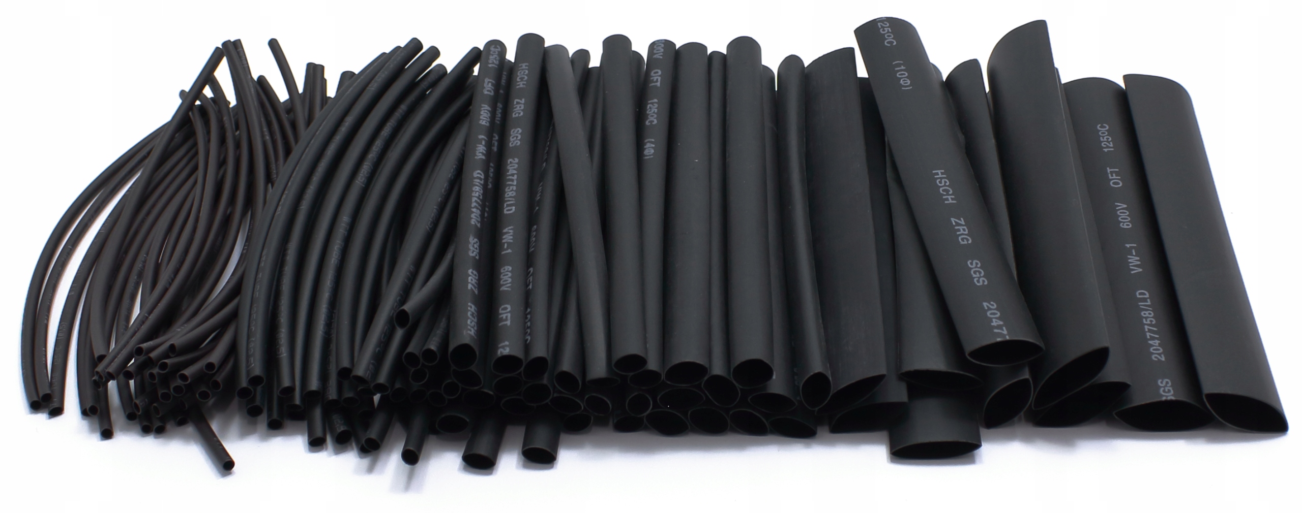 ZESTAW RUREK TERMOKURCZLIWYCH CZARNYCH 100 SZT Marka PCKLIPER