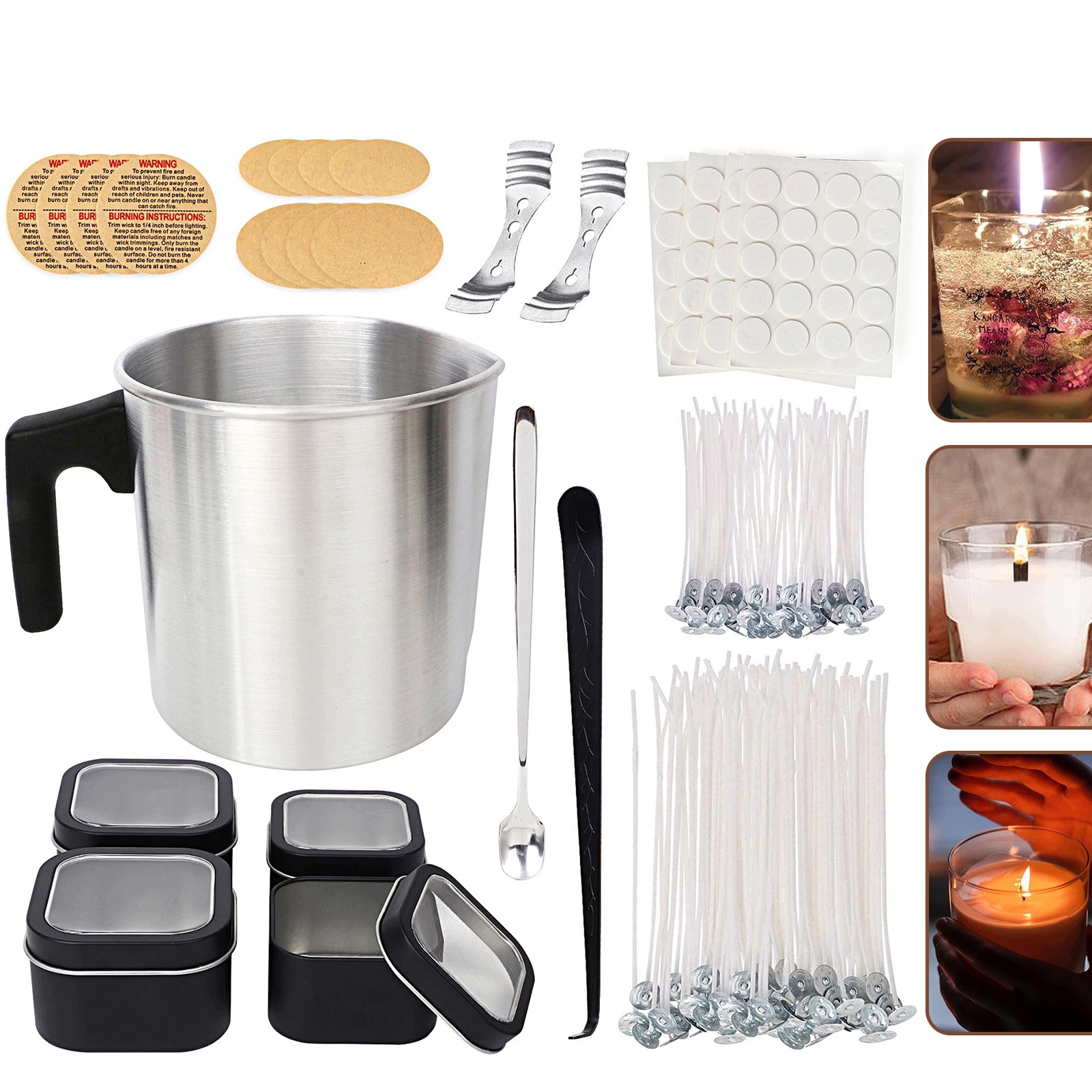 Velká sada na výrobu svíček, elegantní XXL Set